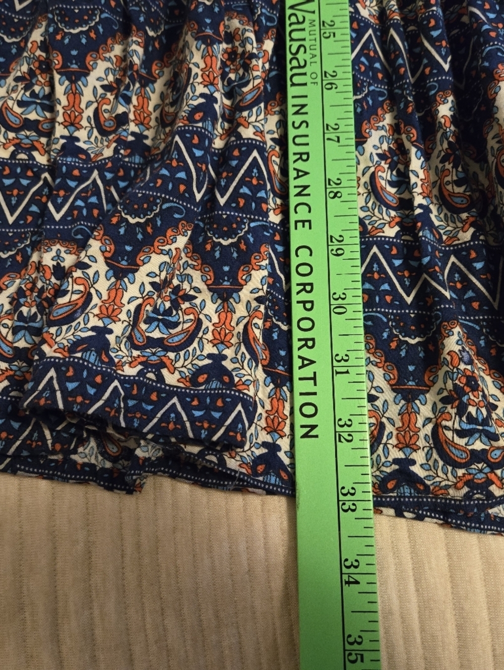 UMGEE Boho Navy Floral Square-Neck Mini Dress With Pockets. Size Large. - Picture 8 of 11